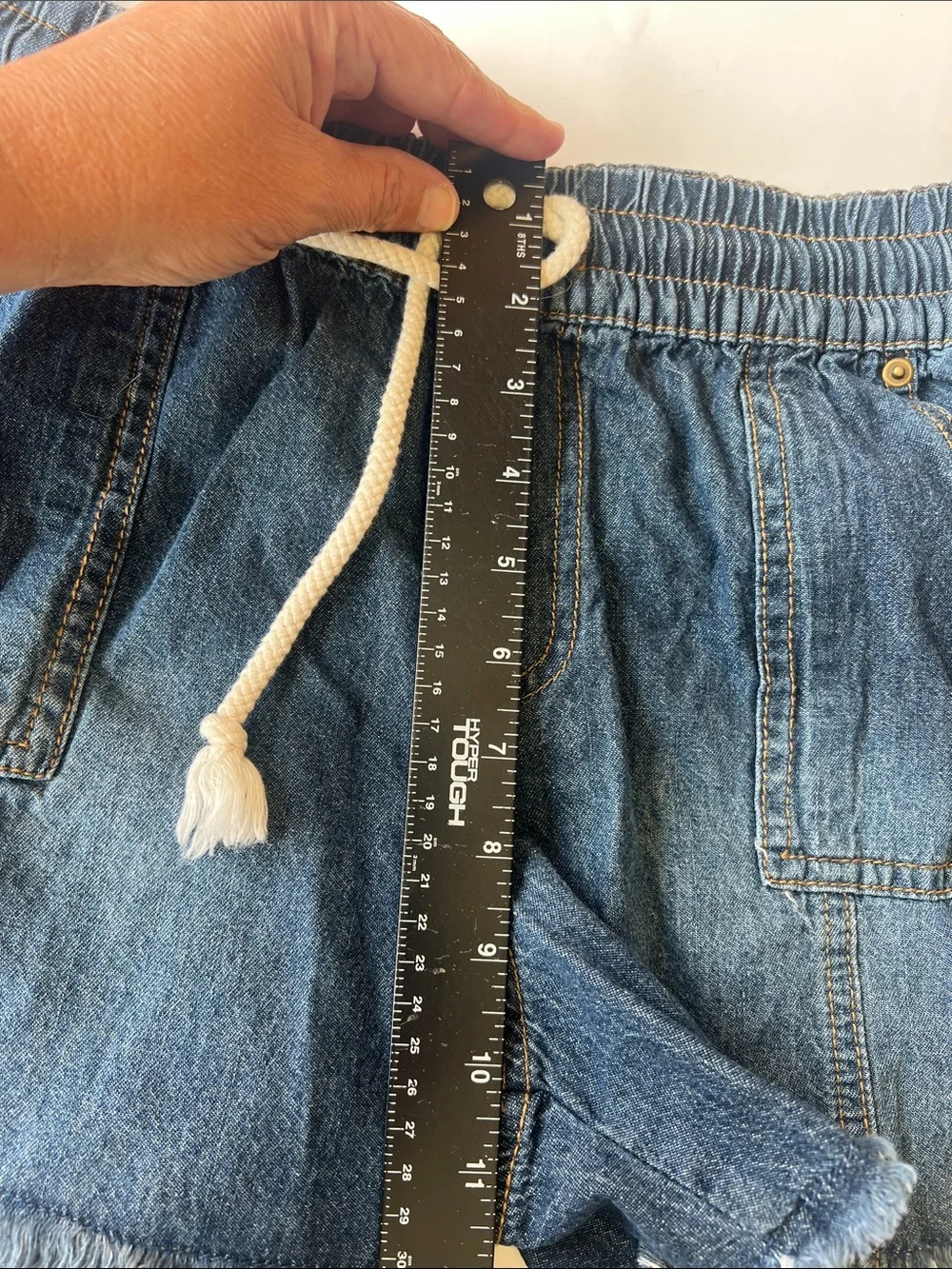 Maurices Indigo Denim Drawstring Shorts